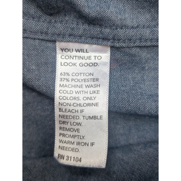 Men's Sailboat Pattern Short Sleeve Button Down Shirt Size Medium Quiet Luxury - Picture 8 of 9